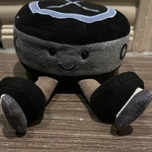 Jellycat Black and Gray Plush Cushion